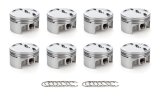 Piston - AutoTec - Forged - Dished - 4.030 in Bore - 1.5 x 1.5 x 3.0 mm Ring Grooves - Minus 18.90 cc - Coated Skirt - Small Block Chevy - Set of 8 thumbnail 1