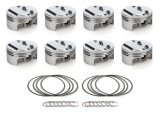 Piston - AutoTec - Forged - Dome - 4.030 in Bore - 1.5 x 1.5 x 3.0 mm Ring Grooves - Plus 7.90 cc - Coated Skirt - Small Block Chevy - Set of 8 thumbnail 1