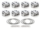 Piston - AutoTec - Forged - Dome - 4.040 in Bore - 1.5 x 1.5 x 3.0 mm Ring Grooves - Plus 7.60 cc - Coated Skirt - Small Block Chevy - Set of 8 thumbnail 1