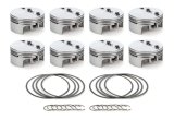 Piston - AutoTec - Forged - Flat Top - 4.125 in Bore - 1.5 x 1.5 x 3.0 mm Ring Grooves - Minus 5.00 cc - Coated Skirt - Small Block Chevy - Set of 8 thumbnail 1