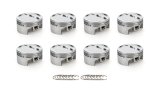 Piston - AutoTec - Forged - Dished - 4.155 in Bore - 1.5 x 1.5 x 3.0 mm Ring Grooves - Minus 23.40 cc - Small Block Chevy - Set of 8 thumbnail 1