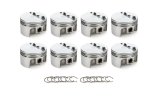 Piston - AutoTec - Forged - Flat Top - 4.030 in Bore - 1.5 x 1.5 x 3.0 mm Ring Grooves - Minus 5.00 cc - Small Block Ford - Set of 8 thumbnail 1