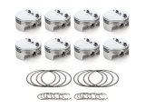 Piston - AutoTec - Forged - Flat Top - 4.030 in Bore - 1.5 x 1.5 x 3.0 mm Ring Grooves - Minus 5.00 cc - Small Block Ford - Set of 8 thumbnail 1
