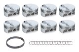 Piston - AutoTec - Twisted Wedge - Forged - Flat Top - 4.125 in Bore - 1.5 x 1.5 x 3.0 mm Ring Grooves - Minus 3.80 cc - Small Block Ford - Set of 8 thumbnail 1