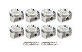 Piston - AutoTec - Forged - Dished - 4.030 in Bore - 1.5 x 1.5 x 3.0 mm Ring Grooves - Minus 9.50 cc - Small Block Ford - Set of 8 thumbnail 1