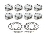 Piston - AutoTec - Forged - Dished - 4.040 in Bore - 1.5 x 1.5 x 3.0 mm Ring Grooves - Minus 16.50 cc - Small Block Ford - Set of 8 thumbnail 1