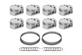 Piston - AutoTec - Forged - Dished - 4.030 in Bore - 1.5 x 1.5 x 3.0 mm Ring Grooves - Minus 20.00 cc - Small Block Ford - Set of 8 thumbnail 1