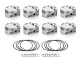 Piston - AutoTec - Forged - Dished - 4.125 in Bore - 1.5 x 1.5 x 3.0 mm Ring Grooves - Minus 23.80 cc - Small Block Ford - Set of 8 thumbnail 1