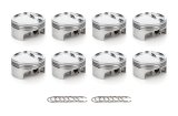 Piston - AutoTec - Forged - Dished - 4.030 in Bore - 1.5 x 1.5 x 3.0 mm Ring Grooves - Minus 29.10 cc - Small Block Ford - Set of 8 thumbnail 1