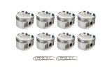 Piston - AutoTec - Forged - Flat Top - 4.030 in Bore - 1.5 x 1.5 x 3.0 mm Ring Grooves - Minus 14.30 cc - Small Block Mopar - Set of 8 thumbnail 1
