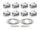 Piston - AutoTec - Forged - Flat Top - 4.005 in Bore - 1.5 x 1.5 x 3.0 mm Ring Grooves - Minus 3.30 cc - GM LS-Series - Set of 8 thumbnail 1