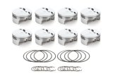 Piston - AutoTec - Forged - Flat Top - 4.125 in Bore - 1.5 x 1.5 x 3.0 mm Ring Grooves - Minus 3.30 cc - GM LS-Series - Set of 8 thumbnail 1