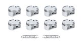 Piston - AutoTec - Forged - Dished - 4.010 in Bore - 1.5 x 1.5 x 3.0 mm Ring Grooves - Minus 20.00 cc - GM LS-Series - Set of 8 thumbnail 1