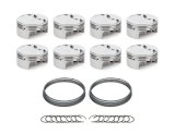 Piston - AutoTec - Forged - Dished - 4.125 in Bore - 1.5 x 1.5 x 3.0 mm Ring Grooves - Minus 6.00 cc - GM LS-Series - Set of 8 thumbnail 1