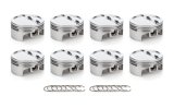 Piston - AutoTec - Forged - Dished - 4.030 in Bore - 1.5 x 1.5 x 3.0 mm Ring Grooves - Minus 18.90 cc - Small Block Chevy - Set of 8 thumbnail 1