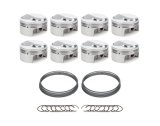 Piston - AutoTec - Forged - Dome - 4.500 in Bore - 1.5 x 1.5 x 3.0 mm Ring Grooves - Plus 32.70 cc - Big Block Chevy - Set of 8 thumbnail 1