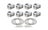 Piston - AutoTec - Forged - Dome - 4.500 in Bore - 1.5 x 1.5 x 3.0 mm Ring Grooves - Plus 32.70 cc - Big Block Chevy - Set of 8 thumbnail 1