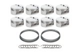 Piston - AutoTec - Forged - Flat Top - 4.070 in Bore - 1.5 x 1.5 x 3.0 mm Ring Grooves - Minus 3.30 cc - GM LS-Series - Set of 8 thumbnail 1