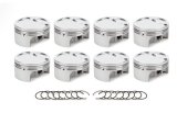 Piston - AutoTec - Forged - Dished - 4.070 in Bore - 1.5 x 1.5 x 3.0 mm Ring Grooves - Minus 20.00 cc - GM LS-Series - Set of 8 thumbnail 1