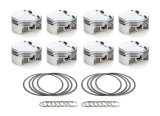 Piston - AutoTec - Forged - Flat Top - 3.905 in Bore - 1.5 x 1.5 x 3.0 mm Ring Grooves - Minus 3.30 cc - GM LS-Series - Set of 8 thumbnail 1