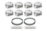 Piston - AutoTec - Forged - Dished - 4.010 in Bore - 1.5 x 1.5 x 3.0 mm Ring Grooves - Minus 10.00 cc - GM LS-Series - Set of 8 thumbnail 1