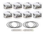 Piston - AutoTec - Forged - Flat Top - 4.130 in Bore - 1.5 x 1.5 x 3.0 mm Ring Grooves - Minus 4.10 cc - GM LS-Series - Set of 8 thumbnail 1