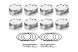 Piston - AutoTec - Forged - Dished - 4.130 in Bore - 1.5 x 1.5 x 3.0 mm Ring Grooves - Minus 20.90 cc - GM LS-Series - Set of 8 thumbnail 1