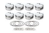 Piston - AutoTec - Flat Top - Forged - 4.125 in Bore - 1.5 x 1.5 x 3.0 mm Ring Grooves - Minus 4.10 cc - GM LS-Series - Set of 8 thumbnail 1