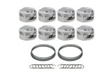 Piston - AutoTec - Dome - Forged - 4.500 in Bore - 1.5 x 1.5 x 3.0 mm Ring Grooves - Plus 40.10 cc - Big Block Chevy - Set of 8 thumbnail 1