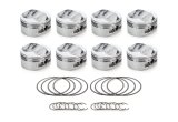 Piston - AutoTec - Dome - Forged - 4.030 in Bore - 1.5 x 1.5 x 3.0 mm Ring Grooves - Plus 12.00 cc - Small Block Ford - Set of 8 thumbnail 1