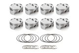 Piston - AutoTec - Dished - Forged - 4.040 in Bore - 1.5 x 1.5 x 3.0 mm Ring Grooves - Minus 19.40 cc - Small Block Chevy - Set of 8 thumbnail 1