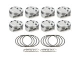 Piston - AutoTec - Dished - Forged - 4.125 in Bore - 1.5 x 1.5 x 3.0 mm Ring Grooves - Minus 22.50 cc - Small Block Chevy - Set of 8 thumbnail 1