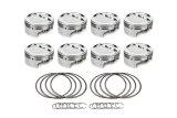 Piston - AutoTec - Dished - Forged - 4.155 in Bore - 1.5 x 1.5 x 3.0 mm Ring Grooves - Minus 23.90 cc - Small Block Chevy - Set of 8 thumbnail 1