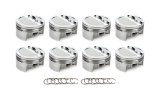 Piston - AutoTec - Dished - Forged - 4.010 in Bore - 1.5 x 1.5 x 3.0 mm Ring Grooves - Minus 10.50 cc - GM LS-Series - Set of 8 thumbnail 1