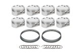 Piston - AutoTec - Dished - Forged - 4.070 in Bore - 1.5 x 1.5 x 3.0 mm Ring Grooves - Minus 22.70 cc - GM LS-Series - Set of 8 thumbnail 1