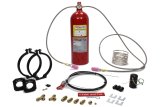 Fire Suppression System - Fire Bottle - Automatic / Manual - novec 1230 - SFI Rated - 10.0 lb Bottle - Fittings / Hose / Manual Head / Mount / Pull Cable - Kit thumbnail 1