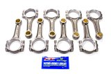 Connecting Rod - Pro Stock - I Beam - 5.090 in Long - Bushed - 3/8 in Cap Screws - 8740 Bolt - Forged - Steel - Small Block Ford - Set of 8 thumbnail 1