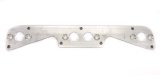 Header Flange Adapter - 0.313 in Thick - 1.25 in Round Port - Aluminum - Natural - Small Block Chevy to Stahl Pattern - Each thumbnail 1