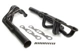 Headers - Sprint - 1.75 to 1.875 in Primary - 3.5 in Collector - Gaskets / Hardware Included - Steel - Black Paint - Small Block Chevy - Pair thumbnail 1