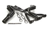 Headers - Street Stock - 1.625 in Primary - 3 in Collector - Gaskets / Hardware Included - Steel - Black Paint - Stock Clip Metric 1978-87 - Small Block Chevy - Pair thumbnail 1