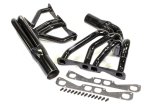 Headers - IMCA Modified - 1.75 to 1.875 in Primary - 3.5 in Collector - Gaskets / Hardware Included - Steel - Black Paint - Small Block Chevy - Pair thumbnail 1