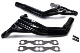Headers - Dirt Late Model - 1.625 in Primary - 3 in Collector - Gaskets / Hardware Included - Steel - Black Paint - Small Block Chevy - Pair thumbnail 1