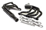 Headers - IMCA Modified - 1.625 in Primary - 3 in Collector - Gaskets / Hardware Included - Steel - Black Paint - Small Block Chevy - Pair thumbnail 1