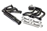 Headers - IMCA Modified - 1.75 in Primary - 3.5 in Collector - Gaskets / Hardware Included - Steel - Black Paint - Small Block Chevy - Pair thumbnail 1