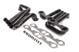 Headers - Zoomie / Grass Burner - 1.75 in Primary - Gaskets / Hardware Included - Steel - Black Paint - Small Block Chevy - GM A-Body / F-Body - Pair thumbnail 1