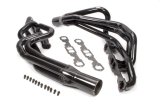 Headers - Conventional Crossover - 1.625 in Primary - 3 in Collector - Gaskets / Hardware Included - Steel - Black Paint - Small Block Chevy - Pair thumbnail 1