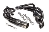 Headers - Conventional Crossover - 1.625 to 1.75 in Primary - 3.5 in Collector - Gaskets / Hardware Included - Steel - Black Paint - Small Block Chevy - Pair thumbnail 1