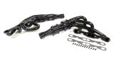 Headers - Conventional Crossover Tri-Y - 1.625 to 1.75 in Primary - 3 in Collector - Gaskets / Hardware Included - Steel - Black Paint - Small Block Chevy - Pair thumbnail 1