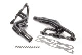 Headers - Dirt Late Model - 1.625 to 1.75 in Primary - 3 in Collector - Gaskets / Hardware Included - Steel - Black Paint - Small Block Chevy - Pair thumbnail 1