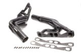 Headers - Dirt Late Model - 1.75 to 1.875 in Primary - 3.5 in Collector - Gaskets / Hardware Included - Spread Port - Steel - Black Paint - Small Block Chevy - Pair thumbnail 1
